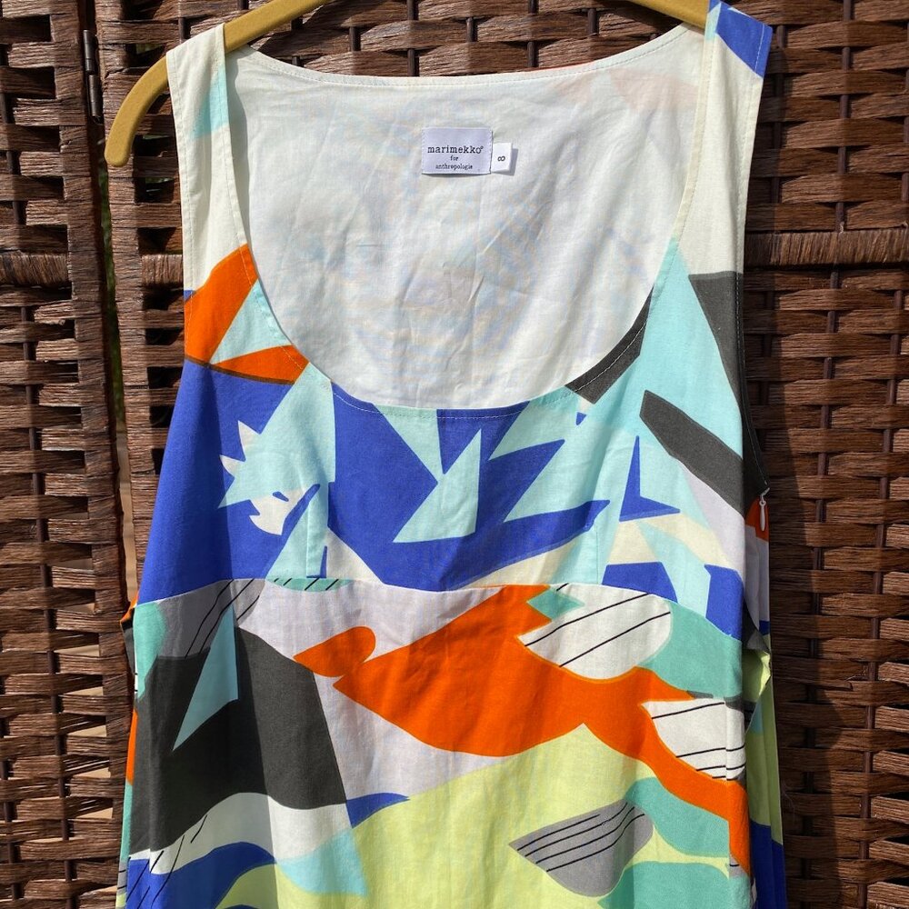 Marimekko Anthropologie Patterned Dress, Size 8
